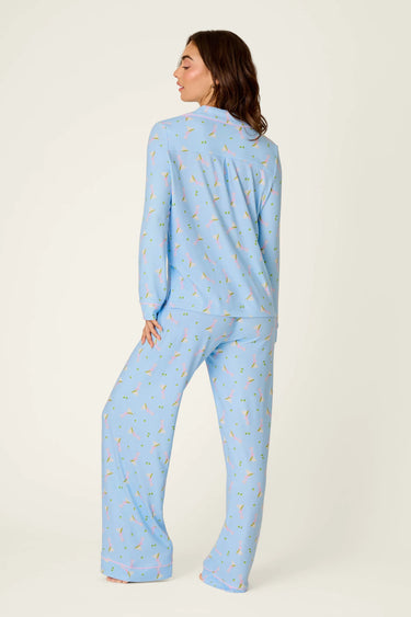 OLIVE YOU MARTINI PRINT LONG SLEEVE PJ SET