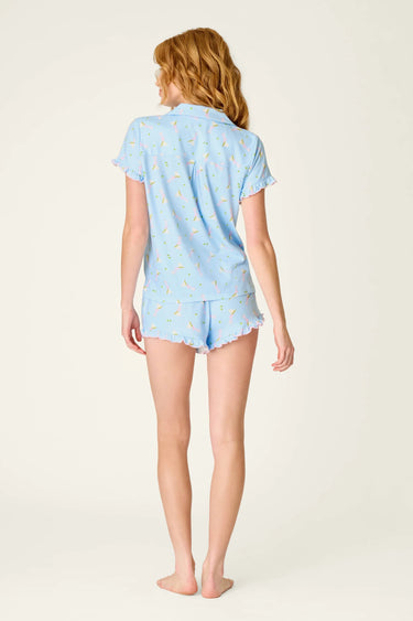 OLIVE YOU MARTINI PRINT SHORT PJ SET