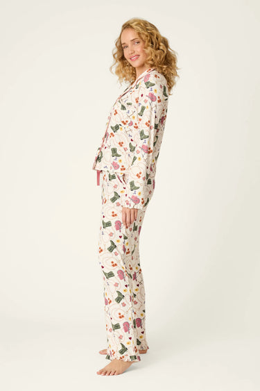 Saddle Up Western Print Long Sleeve PJ Set