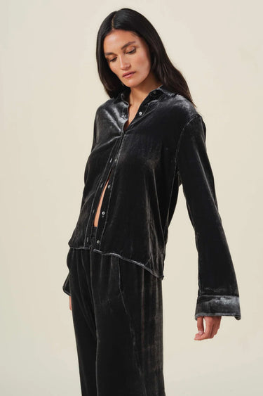 ILIANA SILLK VELVET SHIRT