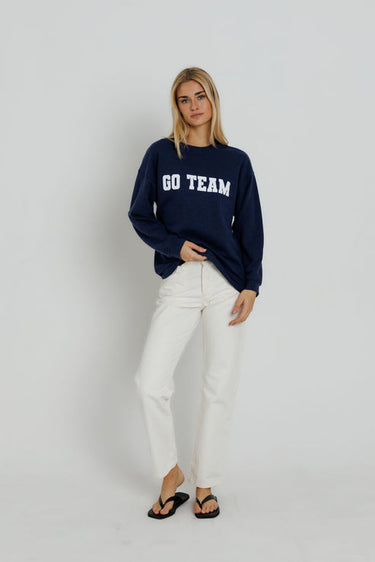 NAVY GO TEAM OVERSIZED CREW