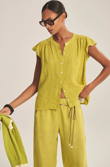 JANEY WOVEN LINEN TOP