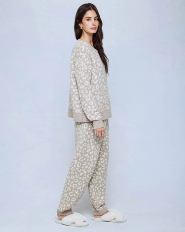 LEOPARD FUZZY PJ SET