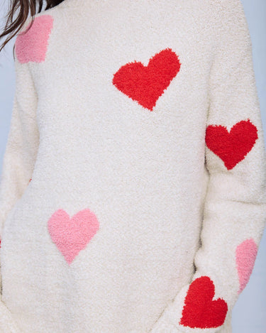 MULTI HEART FUZZY PJ SET