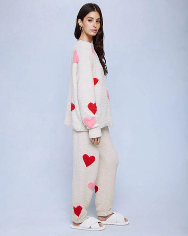 MULTI HEART FUZZY PJ SET