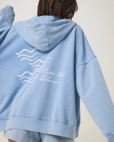RIDE THE WAVE ZIP UP HOODIE