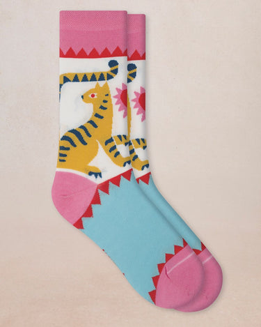 PINK TIGER COTTON SOCKS