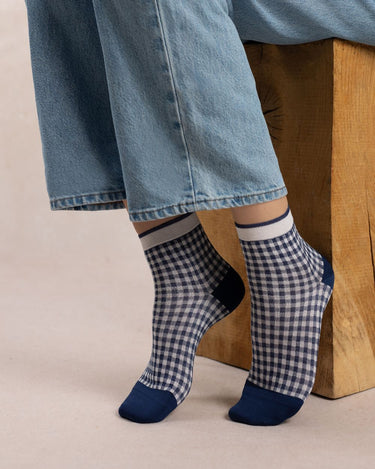 GINGHAM SCOTTISH YARN ANKLE SOCK