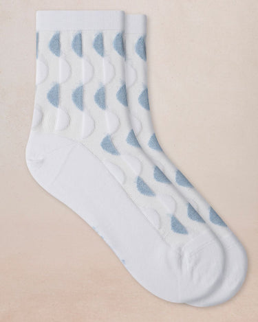 GEOMETRIC SHEER ANKLE SOCKS,