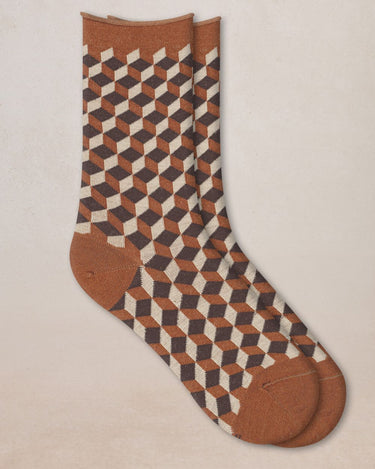 GEOMETRIC WOOL SOCKS