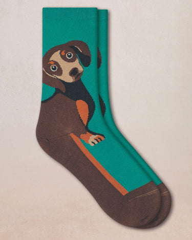 MALACHITE DACHSHUND PATTERN SOCKS