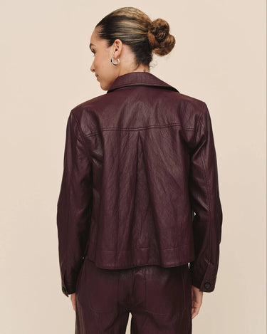 CROP POCKET BUTTON DOWN JACKET