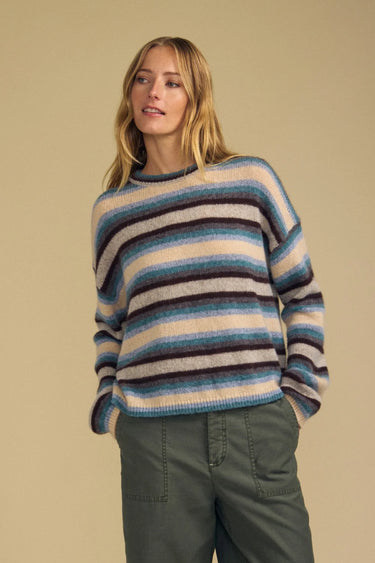MAE CASHMERE STRIPE SWEATER