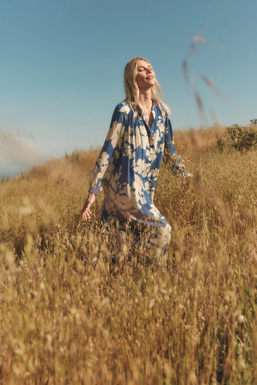 JOSEPHA DAYLILY PRINTED DRESS