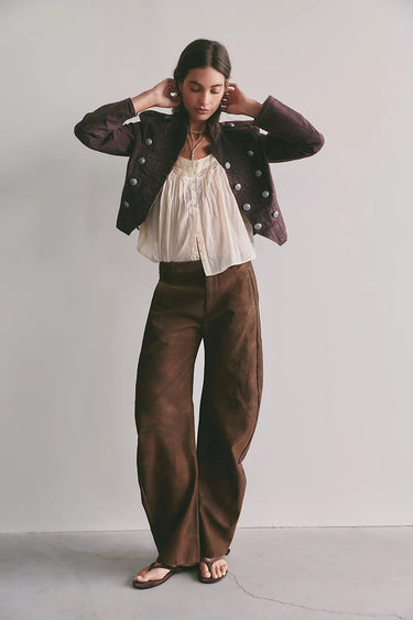 WE THE FREE SPOTLIGHT VEGAN SUEDE TROUSERS