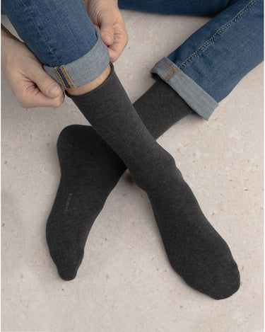 MEN'S 98% COTTON VELVET SOCK