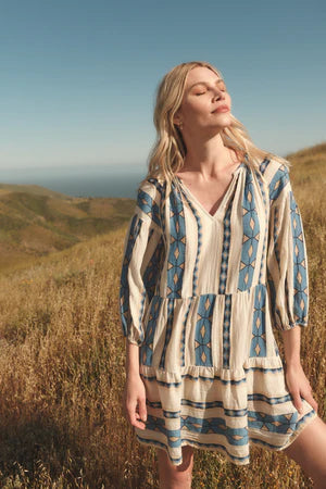 KALLY GEO JACQUARD DRESS