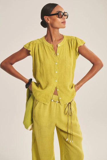 JANEY WOVEN LINEN TOP