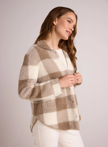 KNITTED FUZZY SHACKET