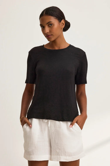 VELVET X CLEO WADE HERITAGE LINEN KNIT TEE