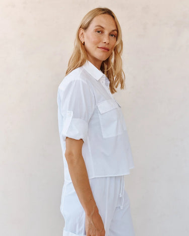 LONG SLEEVE CROP UTILITY SHIRT