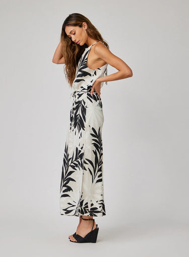 MAUI PRINT MAXI HALTER DRESS