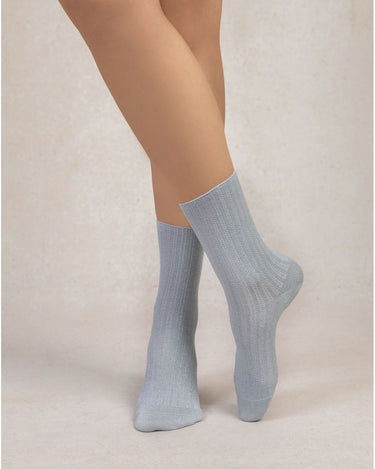 RIBBED LUREX SOCK