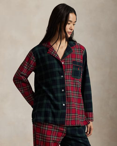 MIXED PLAID MADISON FLANNEL PJ SET
