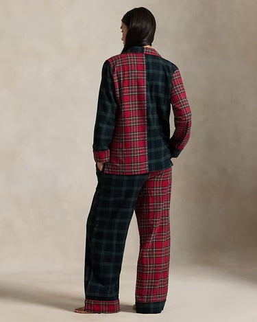 MIXED PLAID MADISON FLANNEL PJ SET