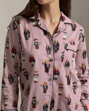 POLO BEAR COTTON SATEEN PJ SET