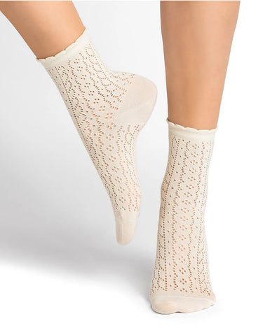 OPEN WORK BOHEMIAN PATTERN ANKLE SOCKS