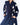 POMONA NAVY OAT STARS ROBE