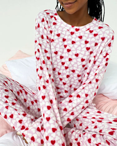 CANDY HEART MARNA WAFFLE PJ SET