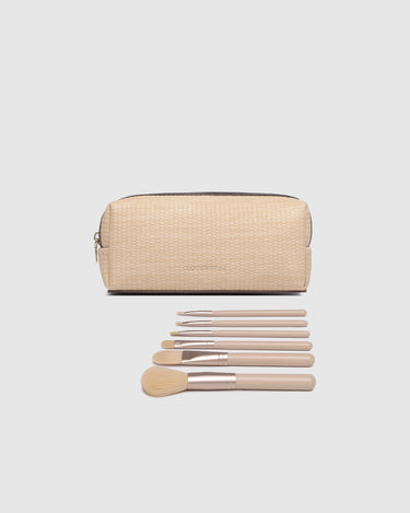 BRIANNA COSMETIC BAG WITH BRUSH SET